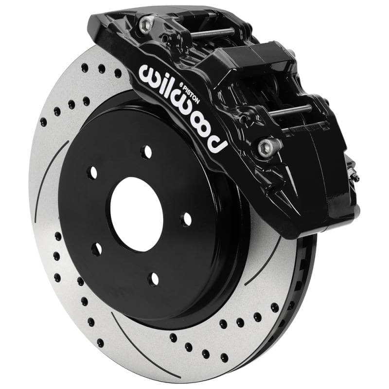 Kies-Motorsports Wilwood Wilwood 13-18 RAM 1500 4WD Aerolite 6R Kit 5 x 5.50in Hub - 13.38in Drilled & Slotted Rotor - Black