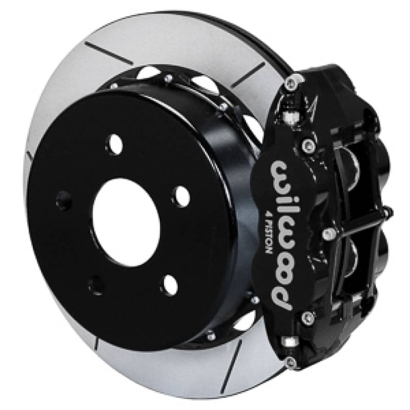 Kies-Motorsports Wilwood Wilwood 18-21 Jeep Wrangler Narrow Superlite 4R Rear Brake Kit Slotted 13.50in Rotor w/Lines - Black