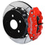 Kies-Motorsports Wilwood Wilwood 18-21 Jeep Wrangler Narrow Superlite 4R Rear Brake Kit Slotted 13.50in Rotor w/Lines - Red