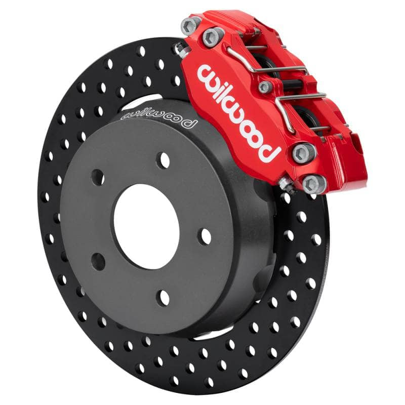 Kies-Motorsports Wilwood Wilwood 22-24 Polaris RZR Turbo/ Pro R 5-Lug Front Big Brake Kit - Drilled Rotors Red