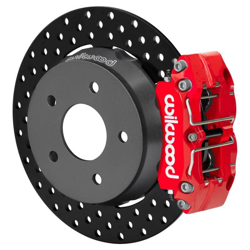 Kies-Motorsports Wilwood Wilwood 22-24 Polaris RZR Turbo/ Pro R 5-Lug Rear Big Brake Kit - Slotted Rotors Red