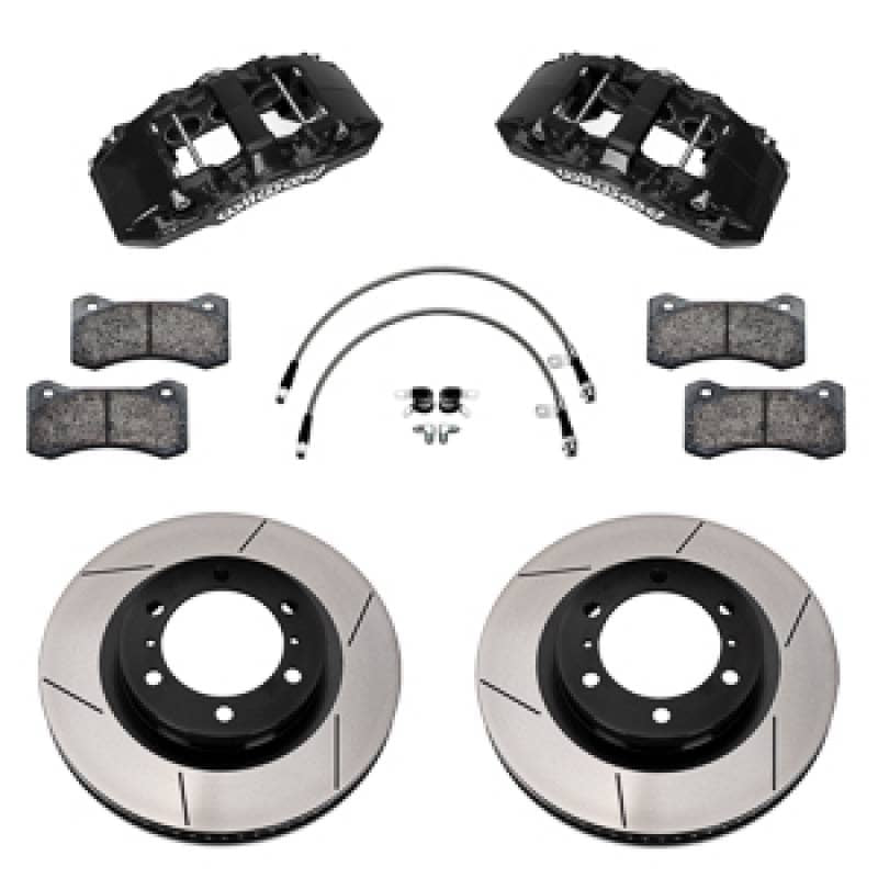Kies-Motorsports Wilwood Wilwood 24-25 Toyota Tacoma Front Aero6-DM Big Brake Kit 13.38 In Rotor/w Lines - Black Main image