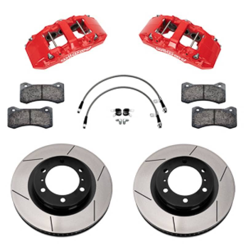 Kies-Motorsports Wilwood Wilwood 24-25 Toyota Tacoma Front Aero6-DM Big Brake Kit 13.38 In Rotor/w Lines - Red Main image