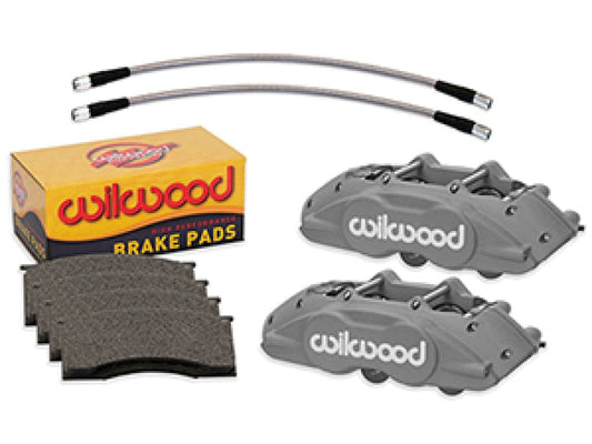 Kies-Motorsports Wilwood Wilwood 65-67 Ford Mustang D11 Calipers w/ Pads & Lines - Anodized
