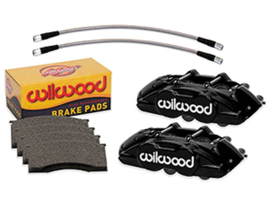 Kies-Motorsports Wilwood Wilwood 65-67 Ford Mustang D11 Calipers w/ Pads & Lines - Black