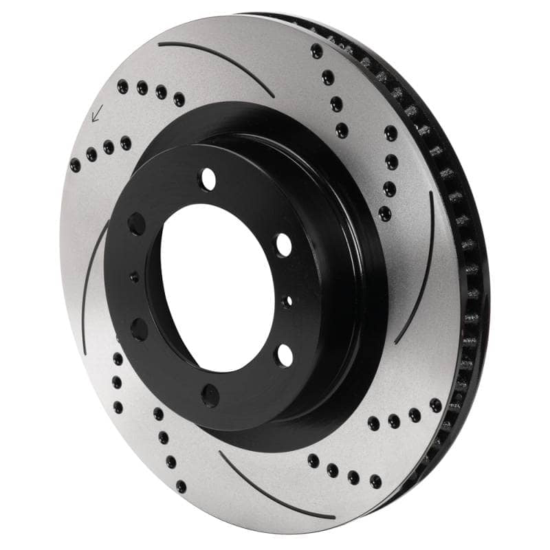 Kies-Motorsports Wilwood Wilwood 6x5.5 SRP Drilled & Slotted Black Electro Coat Rotor RH