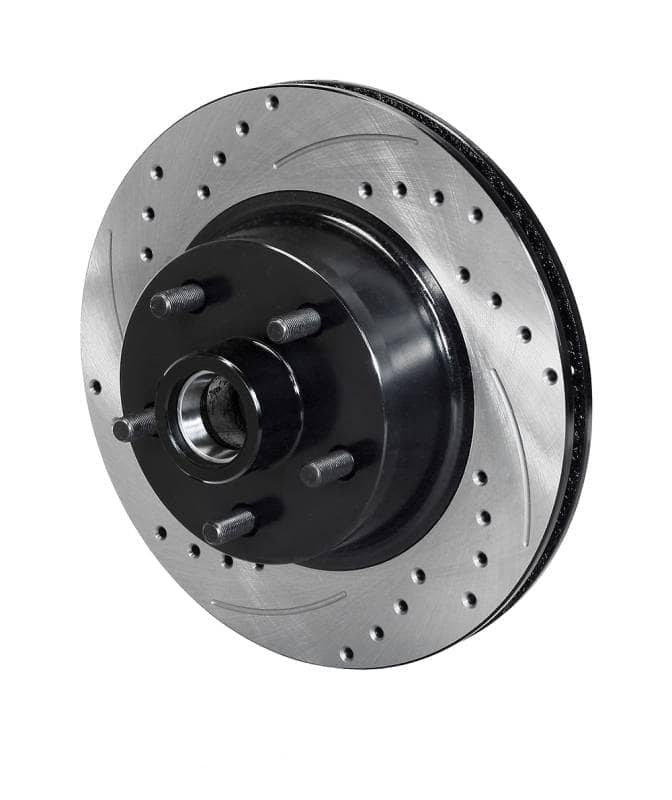 Kies-Motorsports Wilwood Wilwood 70-73 Ford Mustang 5x4.5 SRP Drilled Performance Front Rotor & Hat L/H - Black