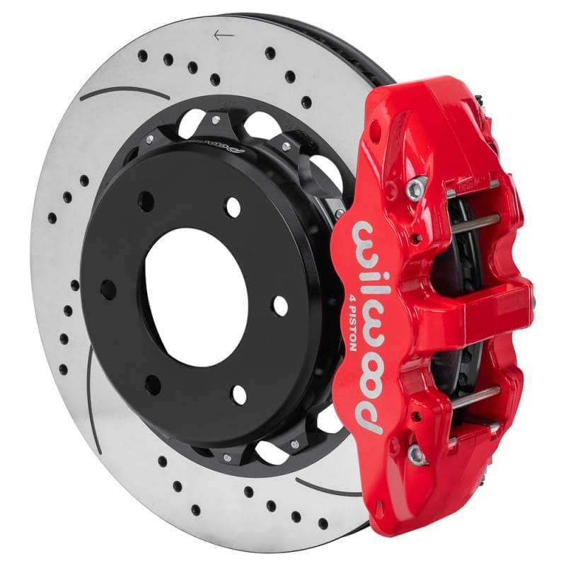 Kies-Motorsports Wilwood Wilwood 71-91 Chevy Blazer Aero6 Red Brake Kit w/ 14.00in Drilled & Slotted Rotor - Red
