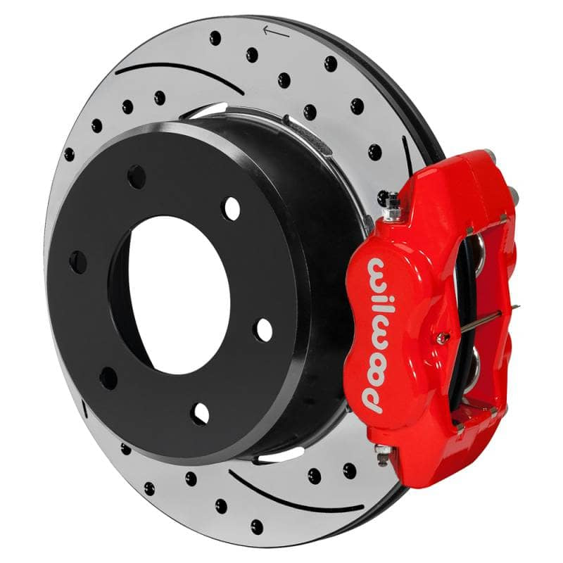 Kies-Motorsports Wilwood Wilwood 71-91 Chevy Blazer Forged Dynalite Rear Brake Kit w/ 12.19in Drilled/Slotted Rotor - Red