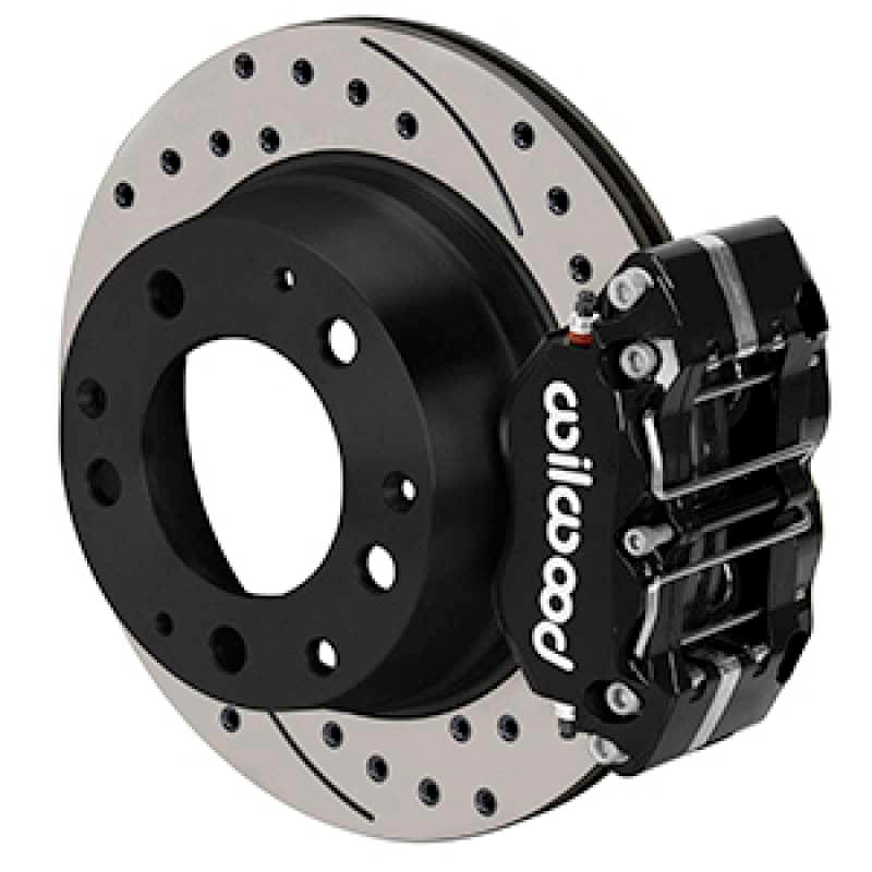 Kies-Motorsports Wilwood Wilwood 84-89 Porsche 911 Dynapro-P Radial Rear Brake Kit w/ 11.42in SRP Rotors & Lines - Black Main image