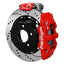 Kies-Motorsports Wilwood Wilwood 88-98 GM C1500 Aero4 Rear Elec. Parking Brake Kit 14in SRP Rotor 3.25in Offset - Red