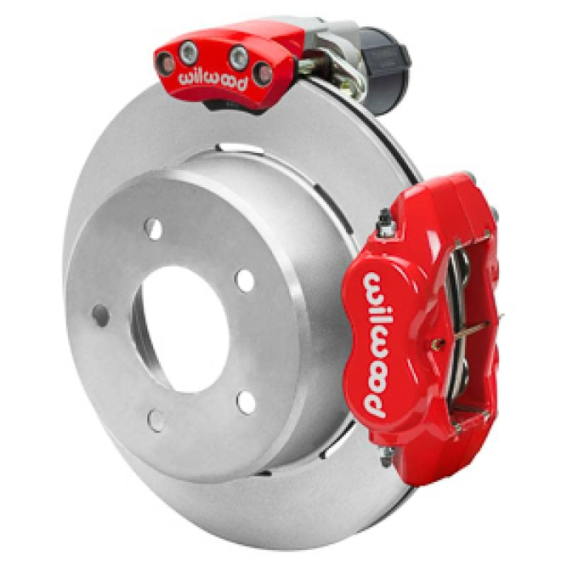 Kies-Motorsports Wilwood Wilwood 88-98 GM C1500 Rear Electronic Parking Brake Kit Red 12.19in Rotor 3.25in Offset