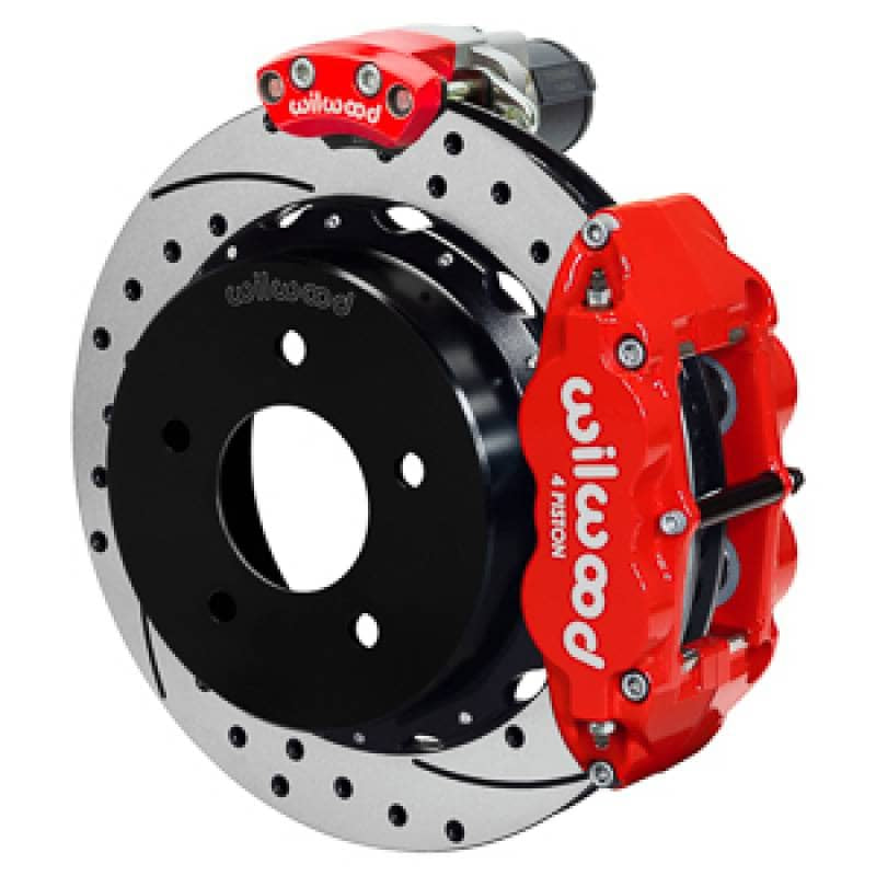 Kies-Motorsports Wilwood Wilwood 88-98 GM C1500 Superlite Rear Elec. Parking Brake Kit 12.88in SRP Rotor 3.25in Offset - Red