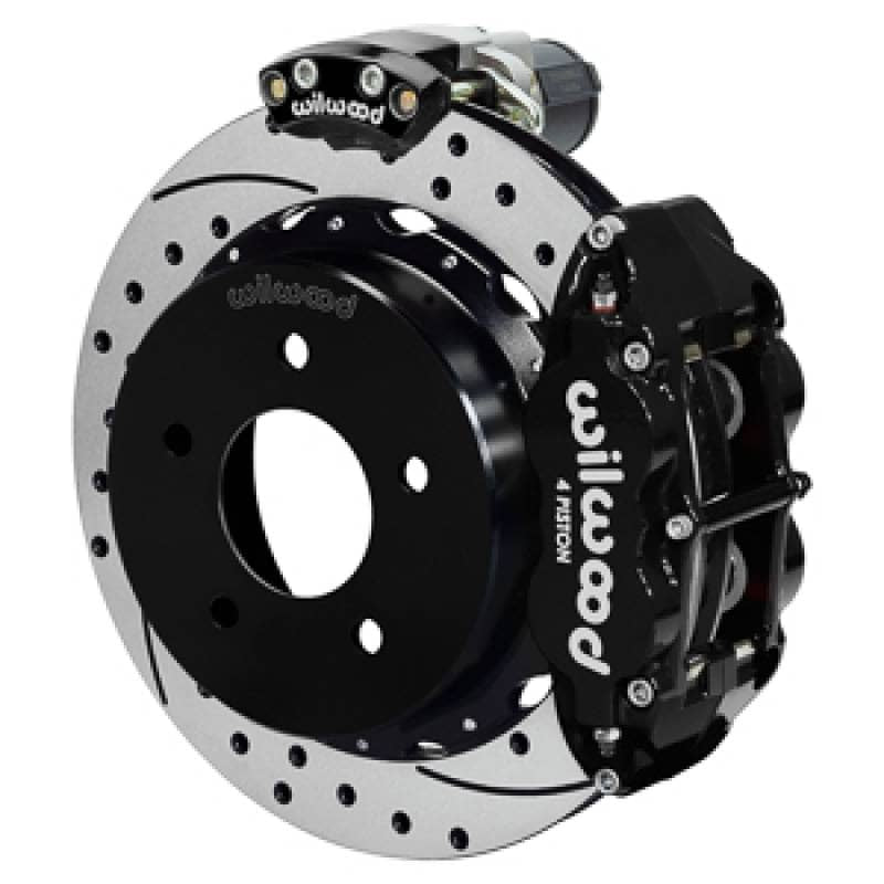 Kies-Motorsports Wilwood Wilwood 88-98 GM C1500 Superlite Rear Elec. Parking Brake Kit 14in SRP Rotor 3.25in Offset - Blk