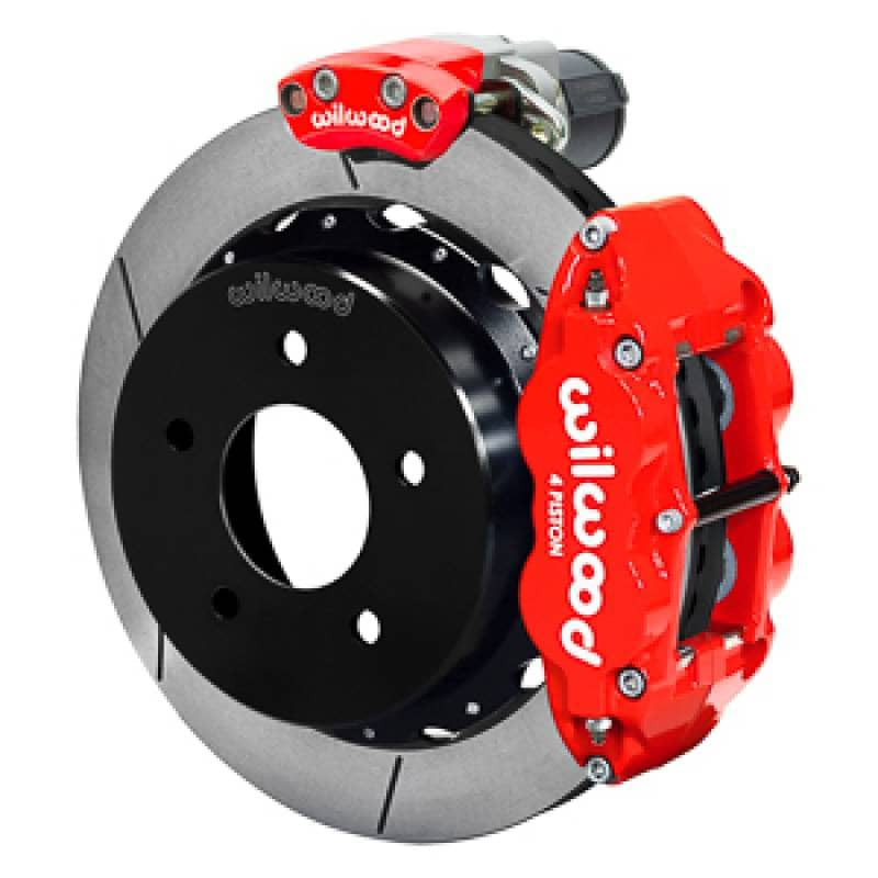 Kies-Motorsports Wilwood Wilwood 88-98 GM C1500 Superlite Rear Electronic Parking Brake Kit 12.88in Rotor 3.25in Offset - Red
