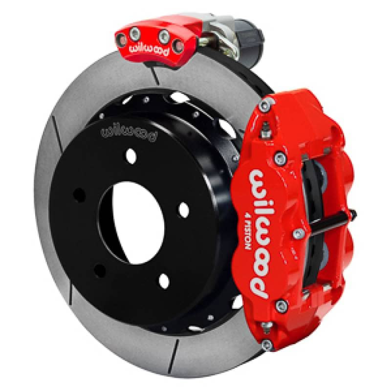 Kies-Motorsports Wilwood Wilwood 88-98 GM C1500 Superlite Rear Electronic Parking Brake Kit 14in Rotor 3.25in Offset - Red