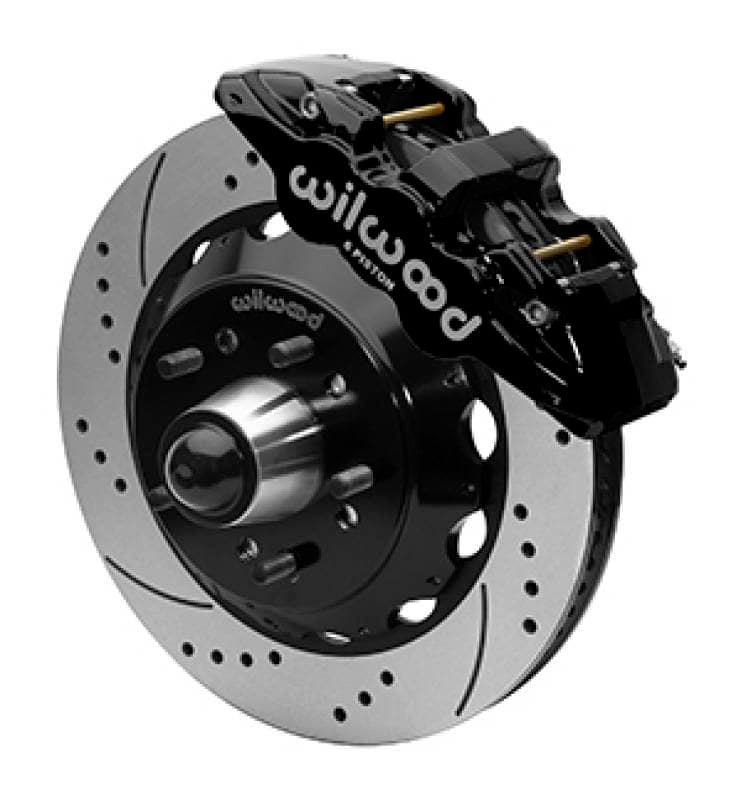 Kies-Motorsports Wilwood Wilwood 88-98 GMC Truck C1500/C2500 AERO6 Front Truck Kit 14.00in - Black