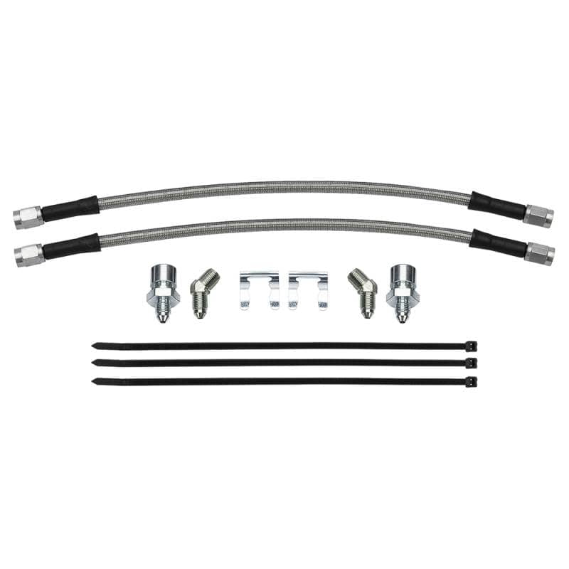 Kies-Motorsports Wilwood Wilwood 89-98 Nissan 240SX / 89-02 Nissan Skyline Rear Flexline Kit (M10x1.0 to 1/8-27)