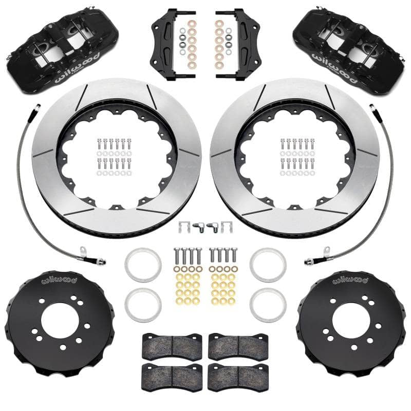Kies-Motorsports Wilwood Wilwood 89-98 Nissan 240SX/89-94 Skyline/90-96 300ZX Aerolite 6R Fr BBK w/ 14in SLT Rotors - Black