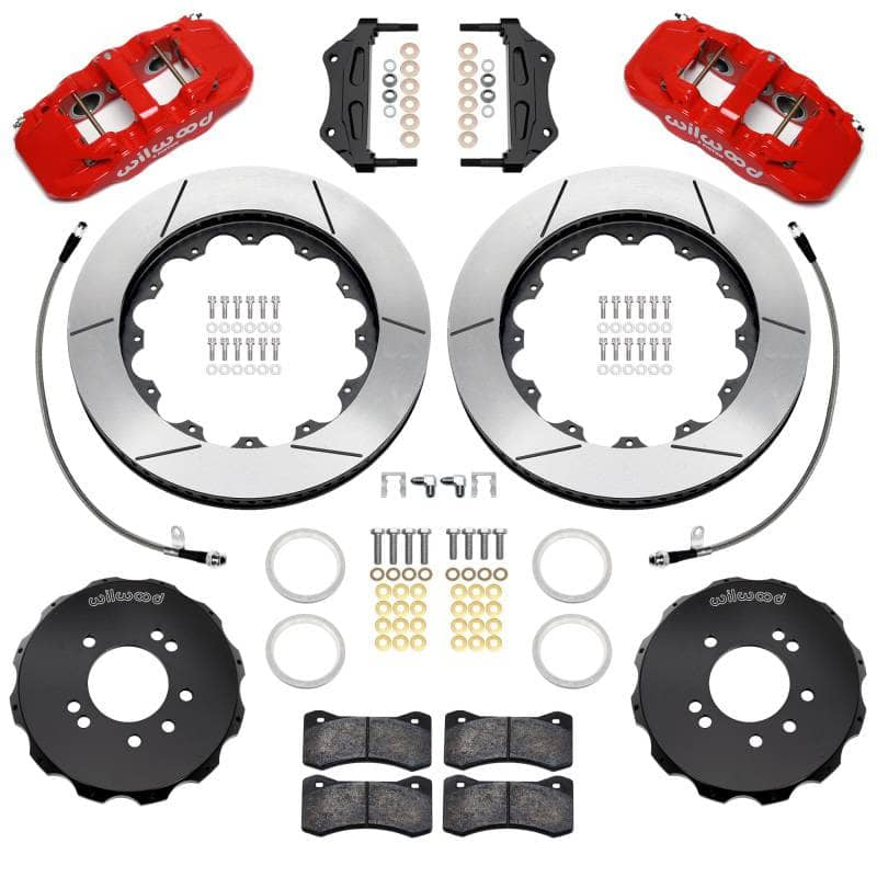 Kies-Motorsports Wilwood Wilwood 89-98 Nissan 240SX/89-94 Skyline/90-96 300ZX Aerolite 6R Front BBK w/ 14in SLT Rotors - Red