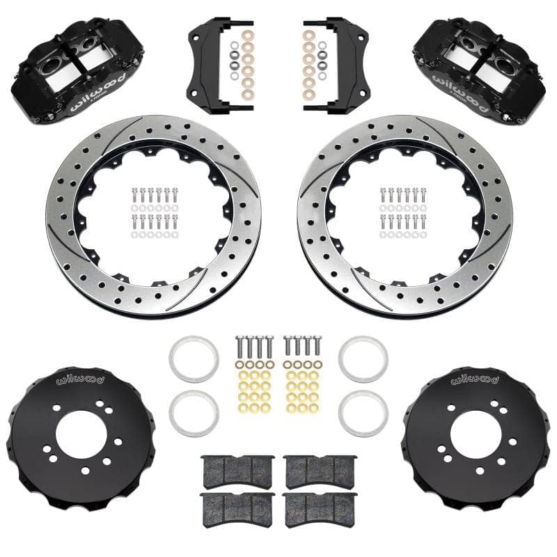 Kies-Motorsports Wilwood Wilwood 89-98 Nissan 240SX/89-94 Skyline/90-96 300ZX Superlite 6R Fr BBK w/ 12.88in D/S Rotors - Blk