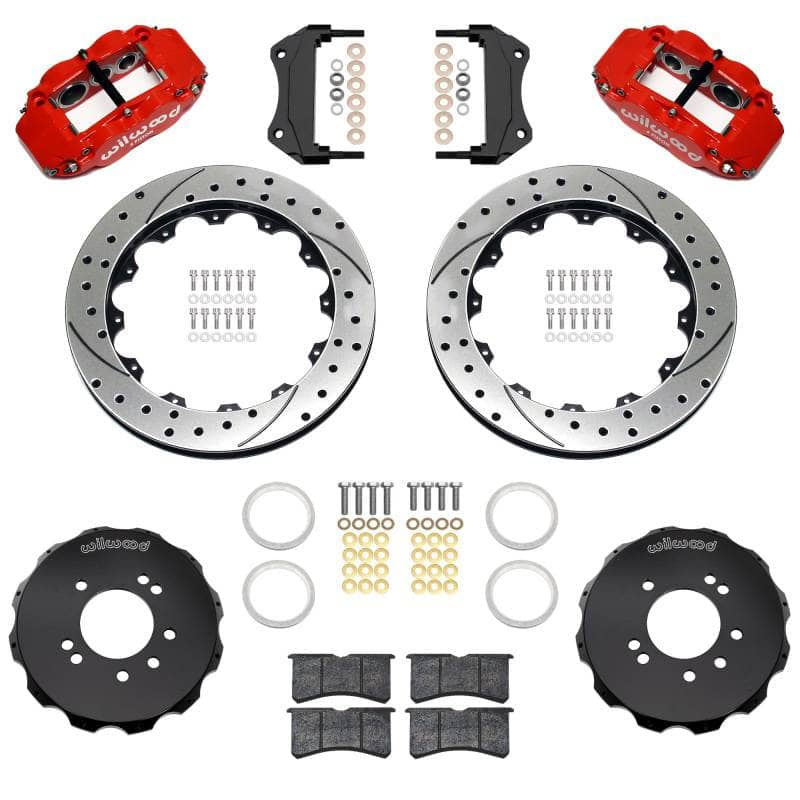 Kies-Motorsports Wilwood Wilwood 89-98 Nissan 240SX/89-94 Skyline/90-96 300ZX Superlite 6R Fr BBK w/ 12.88in D/S Rotors - Red