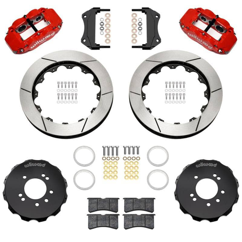 Kies-Motorsports Wilwood Wilwood 89-98 Nissan 240SX/89-94 Skyline/90-96 300ZX Superlite 6R Fr BBK w/ 12.88in SLT Rotors - Red
