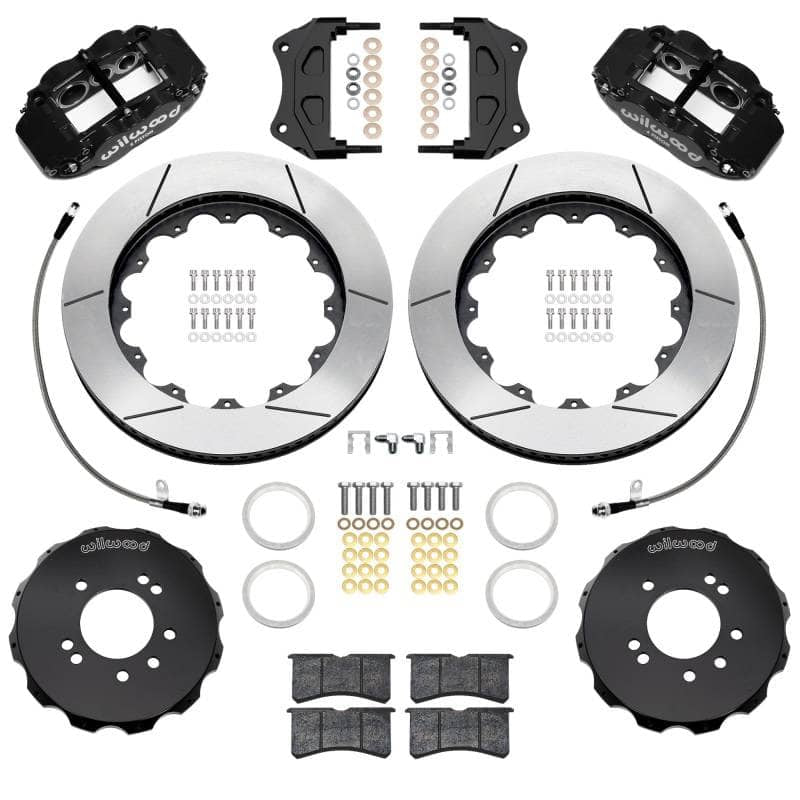 Kies-Motorsports Wilwood Wilwood 89-98 Nissan 240SX/89-94 Skyline/90-96 300ZX Superlite 6R Fr BBK w/ 14in SLT Rotors - Black