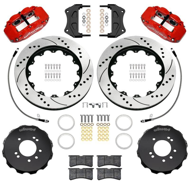 Kies-Motorsports Wilwood Wilwood 89-98 Nissan 240SX/89-94 Skyline/90-96 300ZX Superlite 6R Front BBK w/ 14in D/S Rotors - Red