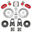 Kies-Motorsports Wilwood Wilwood 89-98 Nissan 240SX FNSL4R/MC4 Rear Parking BBK w/ 13.50in Slotted Rotors - Red