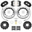 Kies-Motorsports Wilwood Wilwood 95-98 Nissan Skyline Superlite 6R Front BBK w/ 14in Slotted Rotors & Flexlines - Black