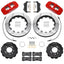 Kies-Motorsports Wilwood Wilwood 99-02 Nissan Skyline Aerolite 6R Front BBK w/ 14.00in Slotted Rotors & Flexlines - Red