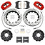Kies-Motorsports Wilwood Wilwood 99-02 Nissan Skyline Superlite 6R Front BBK w/ 14.00in D/S Rotors & Flexlines - Red