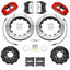 Kies-Motorsports Wilwood Wilwood 99-02 Nissan Skyline Superlite 6R Front BBK w/ 14in Slotted Rotors & Flexlines - Red