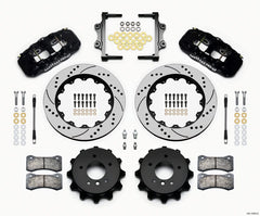 Kies-Motorsports Wilwood Wilwood AERO4 Rear Kit 14.00 Drilled 2007-2011 BMW E90 Series w/Lines