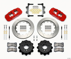 Kies-Motorsports Wilwood Wilwood AERO4 Rear Kit 14.00 Red 2007-2011 BMW E90 Series w/Lines