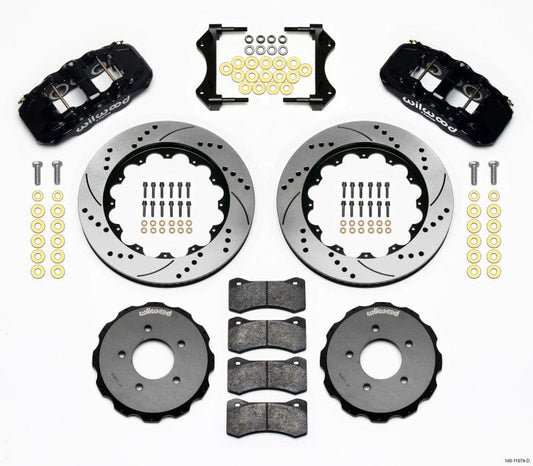 Kies-Motorsports Wilwood Wilwood AERO6 Front Hat Kit 14.00 Drilled 99-06 BMW E46