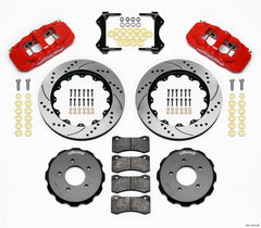 Kies-Motorsports Wilwood Wilwood AERO6 Front Hat Kit 14.00 Drilled Red 99-06 BMW E46