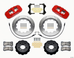 Kies-Motorsports Wilwood Wilwood AERO6 Front Hat Kit 14.00 Red 2007-2011 BMW E90 Series w/Lines