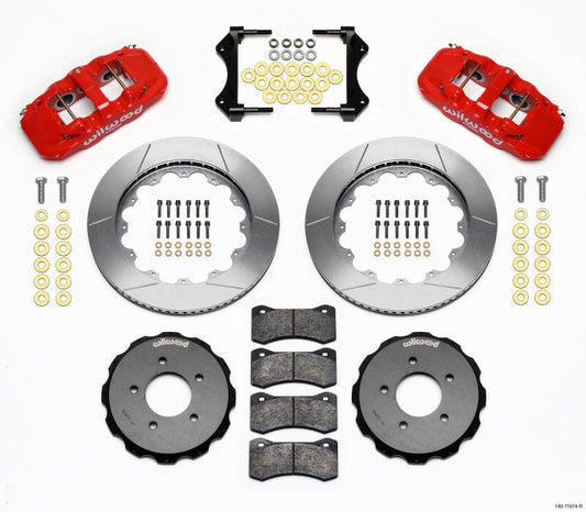 Kies-Motorsports Wilwood Wilwood AERO6 Front Hat Kit 14.00 Red 99-06 BMW E46