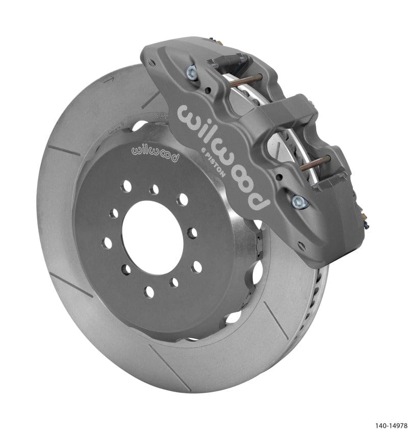 Kies-Motorsports Wilwood Wilwood AERO6R/ST Front 14.00in Road Race Kit - Gray Hard Anodize 00-06 BMW M3 (E46) Main image