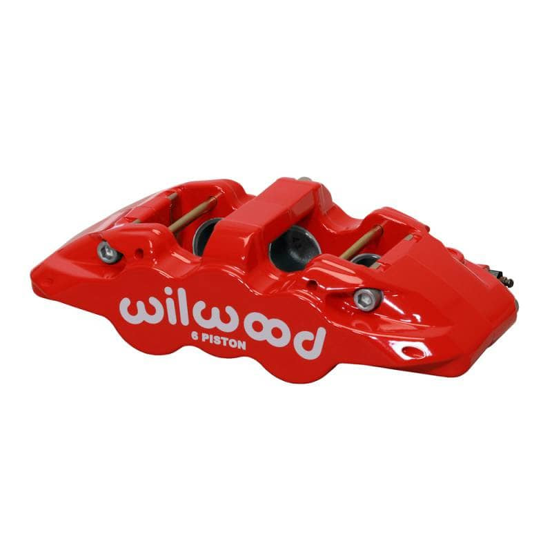 Kies-Motorsports Wilwood Wilwood caliper AERO6 1.75/1.62/1.62 .810 rotor .80 THK pad R/H red