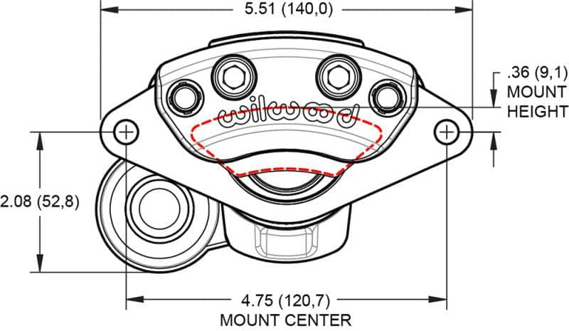 Kies-Motorsports Wilwood Wilwood caliper EPB .157-.393 rotor L/H ANO W/HT motor