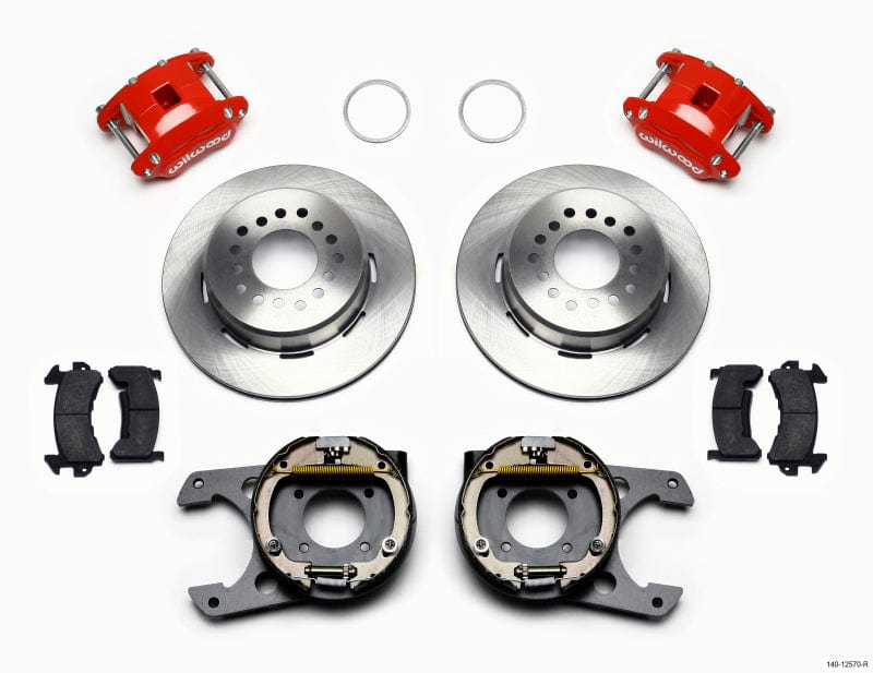 Wilwood Forged Dynalite P/S Park Brake Kit Drilled Red Small Ford 2.66in Offset main image 0