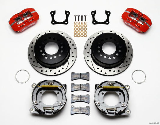 Kies-Motorsports Wilwood Wilwood Dynapro Low-Profile 11.00in P-Brake Kit Drill-Red 58-64 Olds/Pontiac Ends 2.81in Offset