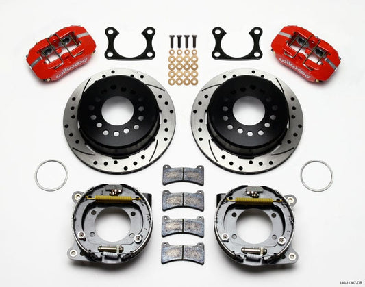 Kies-Motorsports Wilwood Wilwood Dynapro Low-Profile 11.00in P-Brake Kit Drill-Red Big Ford 2.36in Offset