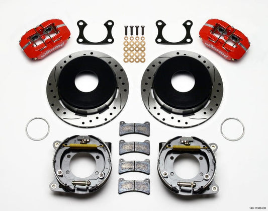 Kies-Motorsports Wilwood Wilwood Dynapro Low-Profile 11.00in P-Brake Kit Drill-Red Big Ford 2.36in Offset Currie