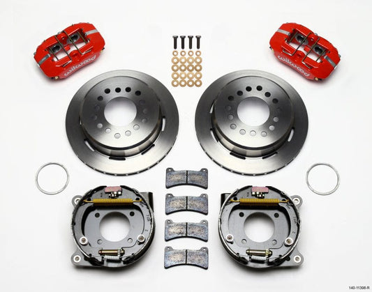 Kies-Motorsports Wilwood Wilwood Dynapro Low-Profile 11.00in P-Brake Kit - Red Chevy 12 Bolt 2.75in Off w/ C-Clips
