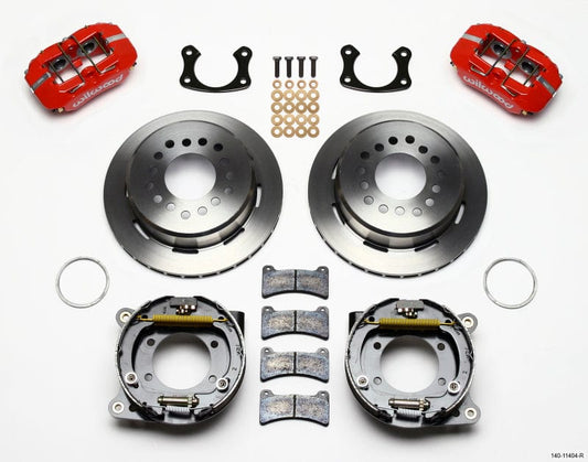 Kies-Motorsports Wilwood Wilwood Dynapro Low-Profile 11.00in P-Brake Kit - Red New Big Ford 2.50in Off Front Mount