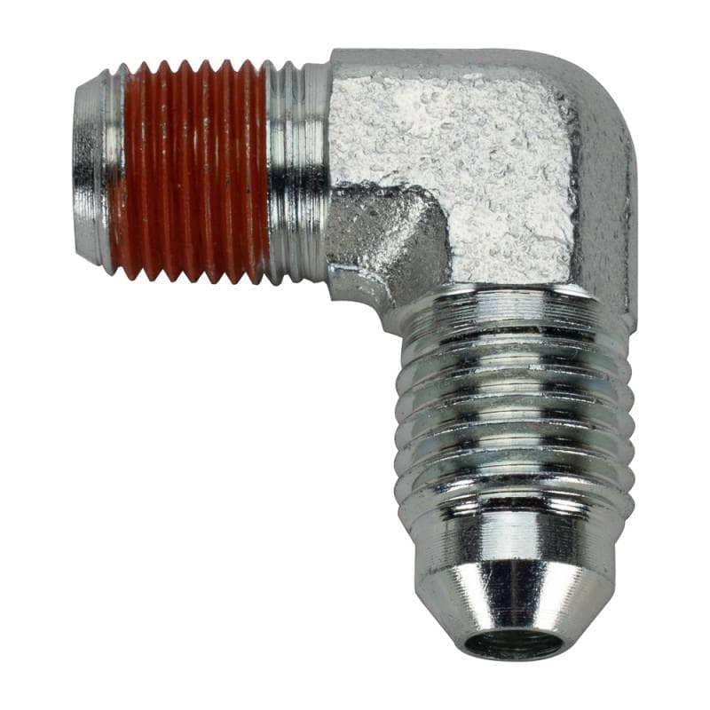Kies-Motorsports Wilwood Wilwood fitting 90 deg elbow -4 AN male TO1/8-27 NPT zinc steel W/VIBRASEAL W/CAPS
